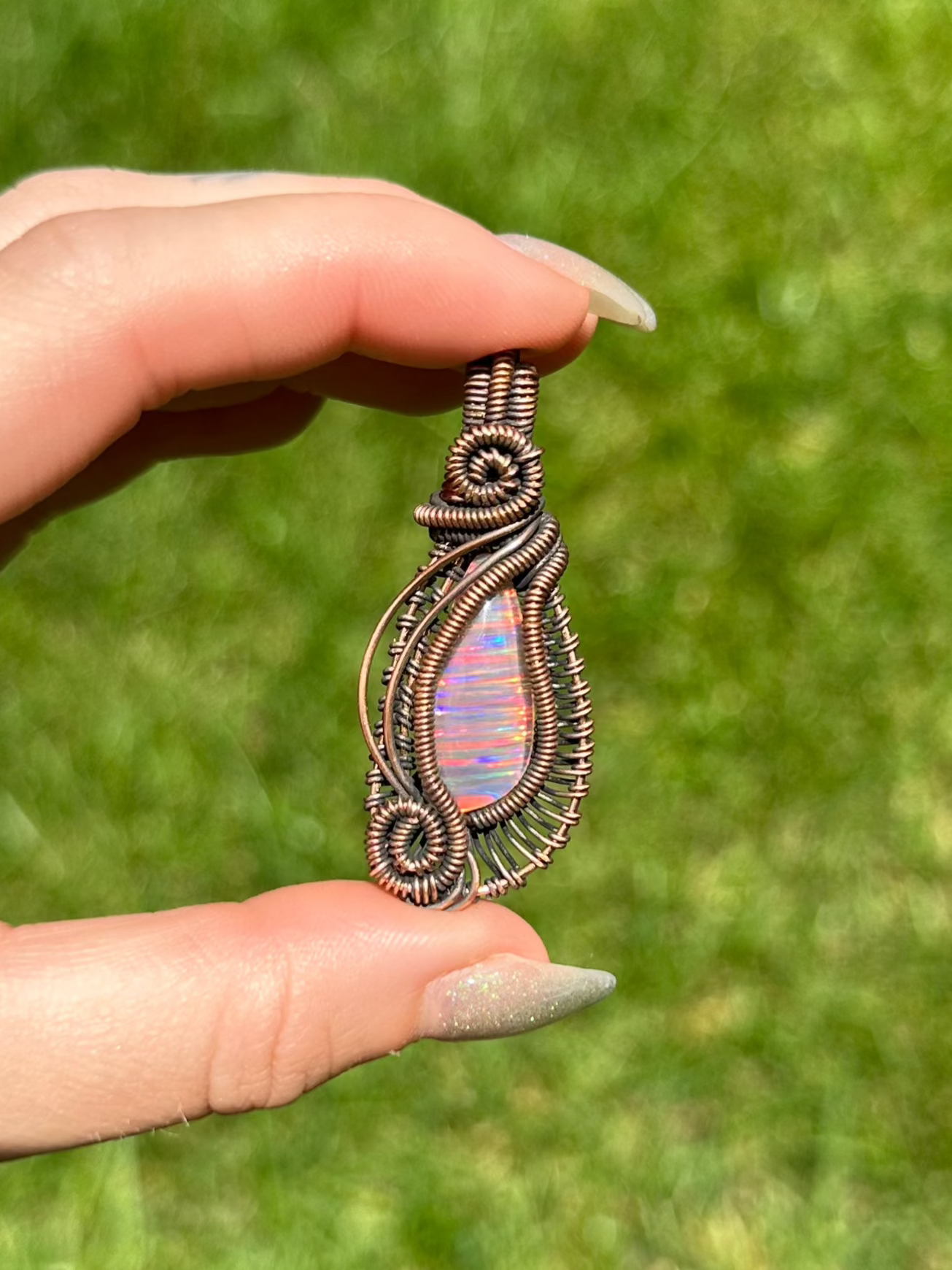 Northern Lights "Opal" Pendant