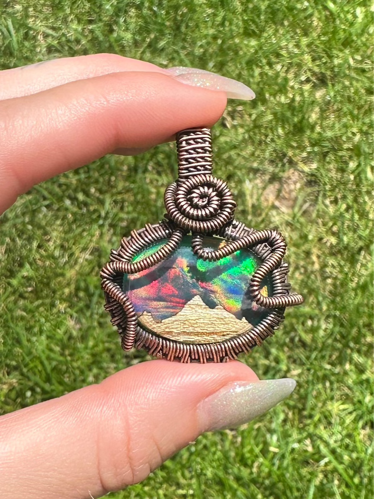 Northern Lights "Opal" Pendant