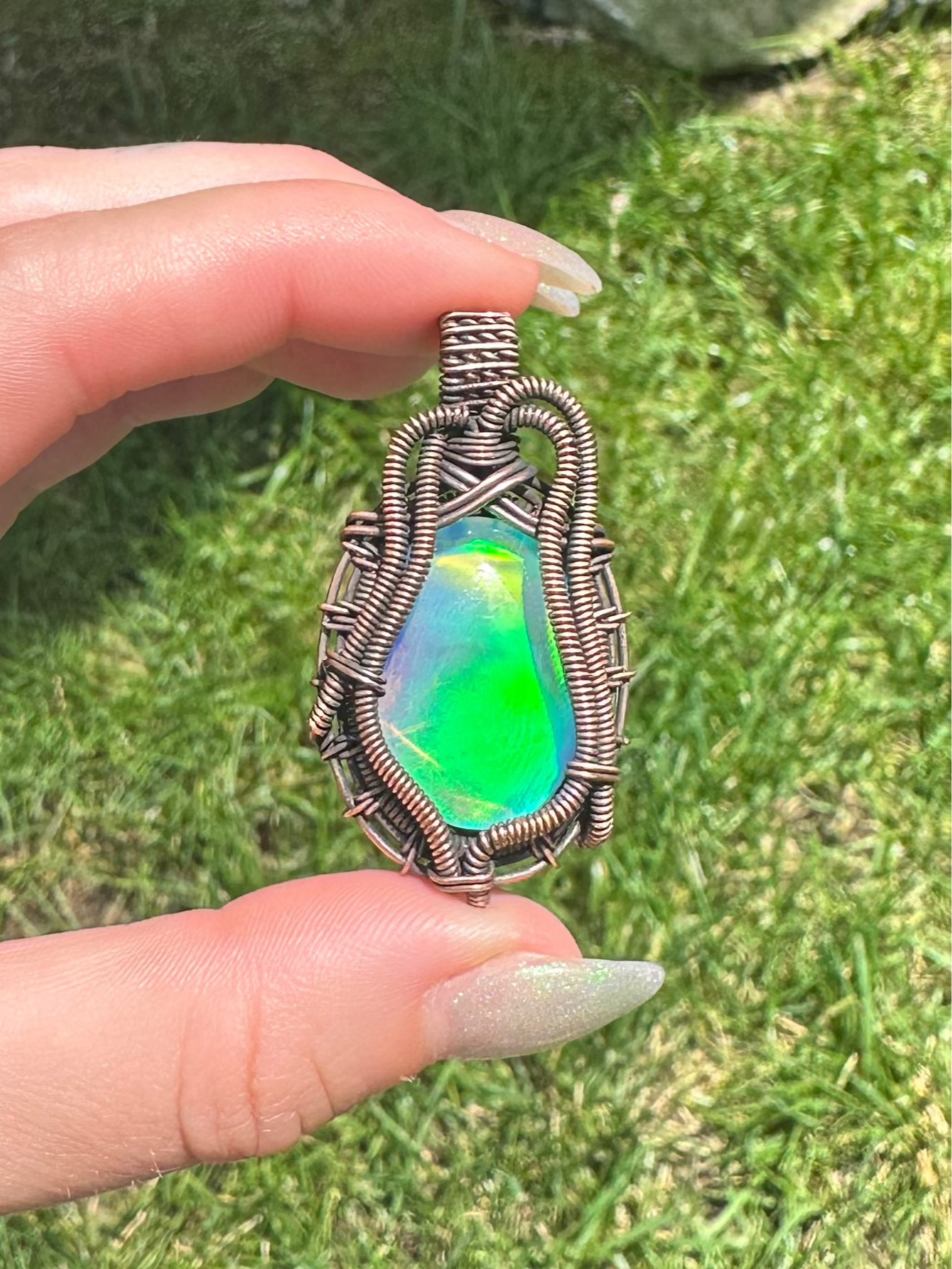 Northern Lights "Opal" Pendant