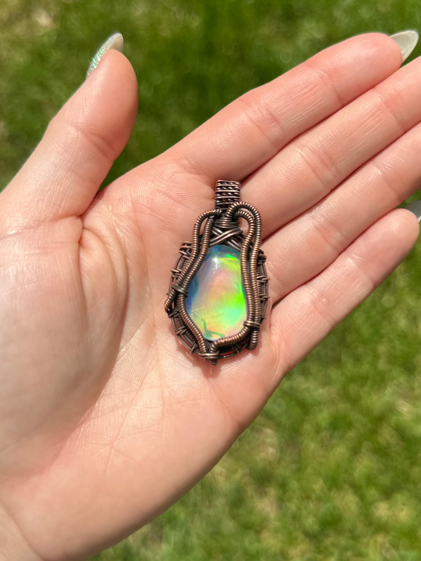 Northern Lights "Opal" Pendant