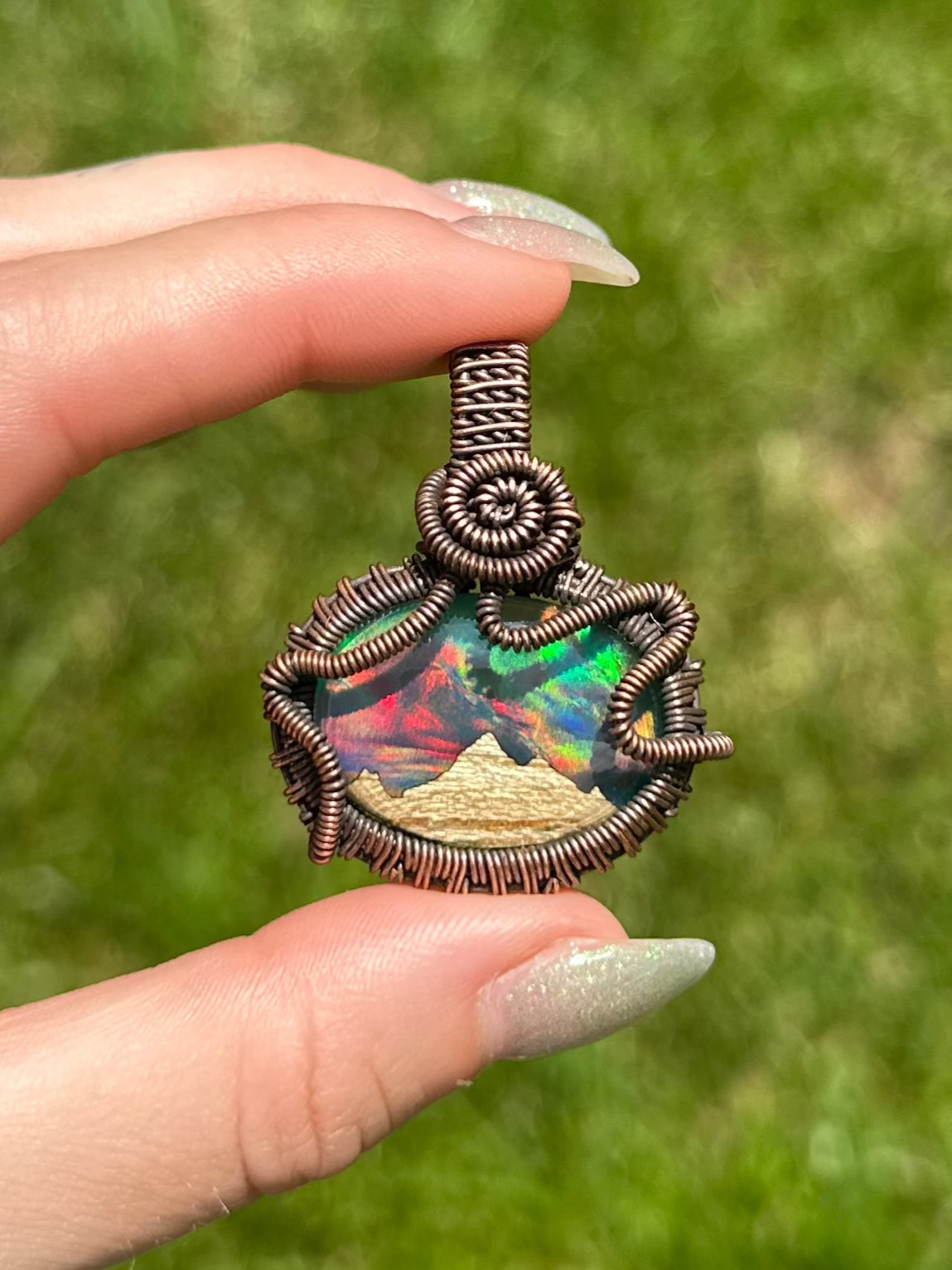 Northern Lights "Opal" Pendant