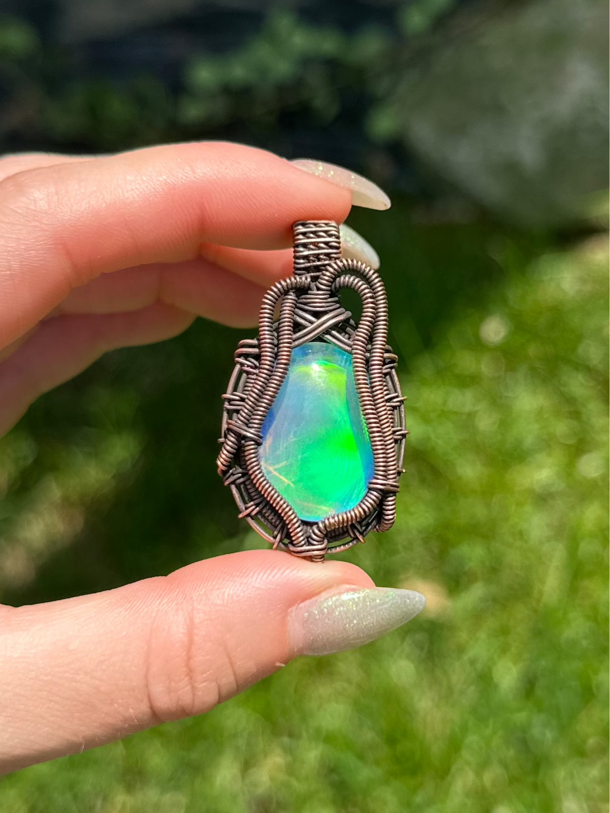 Northern Lights "Opal" Pendant
