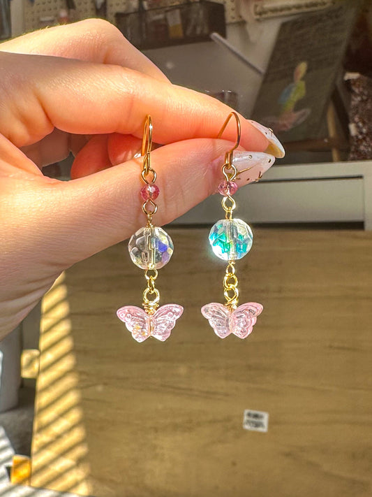 "Subtle Butterfly" Dangle Earrings