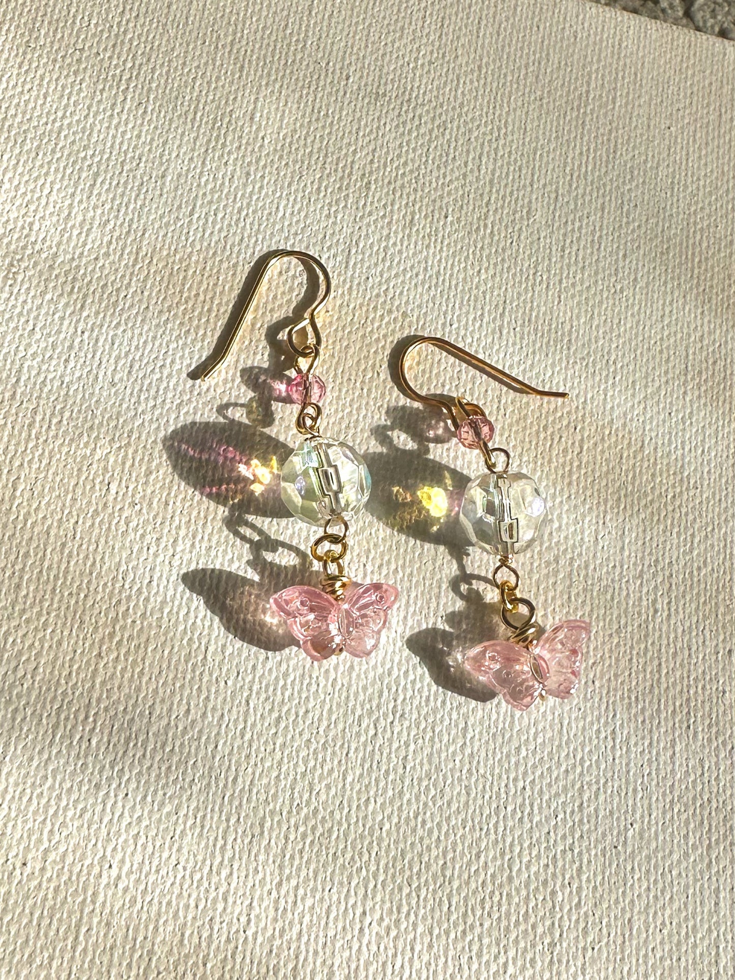 "Subtle Butterfly" Dangle Earrings